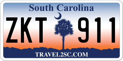 SC license plate ZKT911