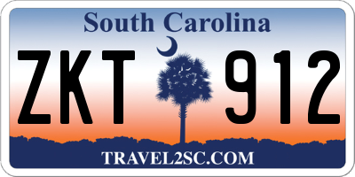 SC license plate ZKT912