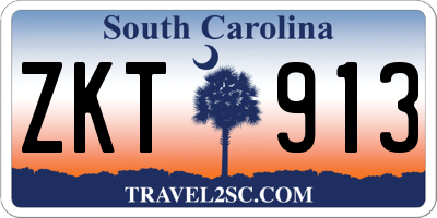 SC license plate ZKT913