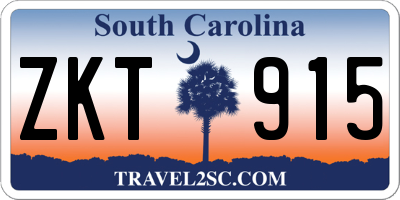 SC license plate ZKT915