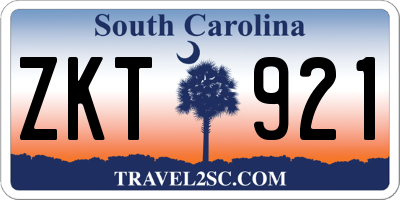 SC license plate ZKT921