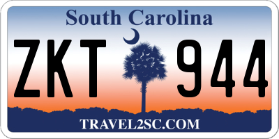 SC license plate ZKT944