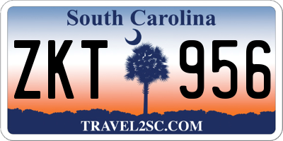 SC license plate ZKT956