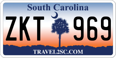 SC license plate ZKT969