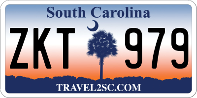SC license plate ZKT979