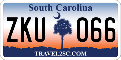 SC license plate ZKU066
