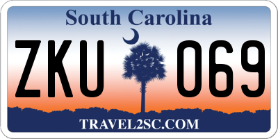 SC license plate ZKU069