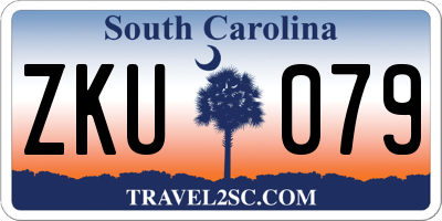 SC license plate ZKU079