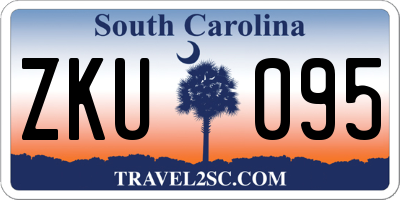 SC license plate ZKU095