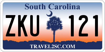 SC license plate ZKU121