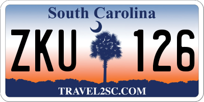 SC license plate ZKU126