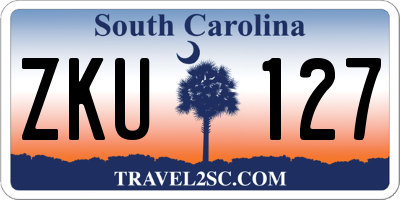 SC license plate ZKU127