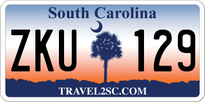 SC license plate ZKU129
