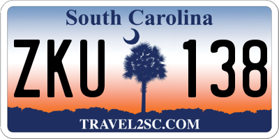 SC license plate ZKU138