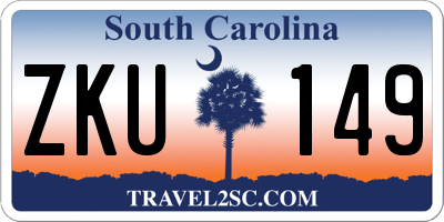 SC license plate ZKU149