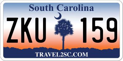 SC license plate ZKU159