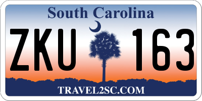 SC license plate ZKU163