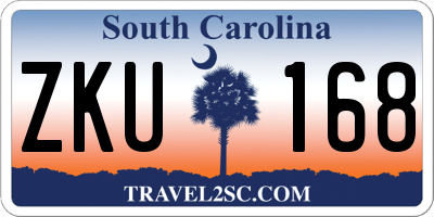 SC license plate ZKU168