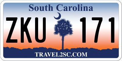 SC license plate ZKU171