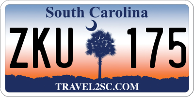 SC license plate ZKU175