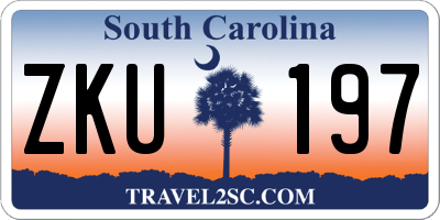 SC license plate ZKU197