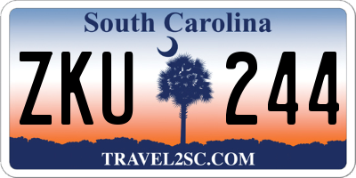 SC license plate ZKU244