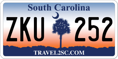 SC license plate ZKU252
