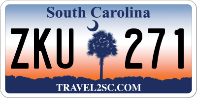 SC license plate ZKU271