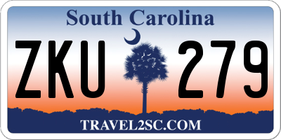 SC license plate ZKU279