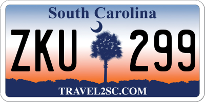 SC license plate ZKU299