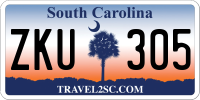 SC license plate ZKU305