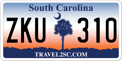 SC license plate ZKU310