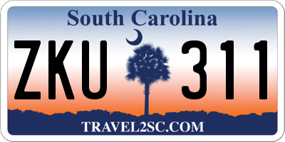 SC license plate ZKU311
