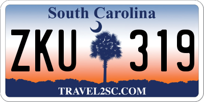 SC license plate ZKU319