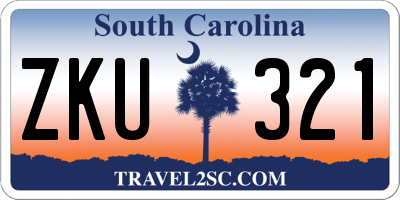 SC license plate ZKU321
