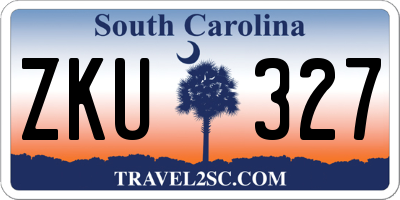 SC license plate ZKU327