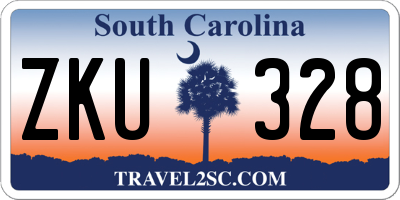SC license plate ZKU328