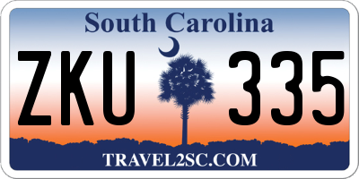 SC license plate ZKU335
