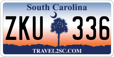 SC license plate ZKU336