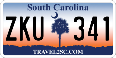 SC license plate ZKU341