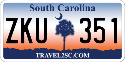 SC license plate ZKU351