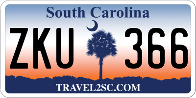 SC license plate ZKU366