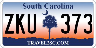 SC license plate ZKU373