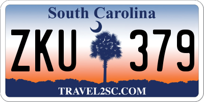 SC license plate ZKU379