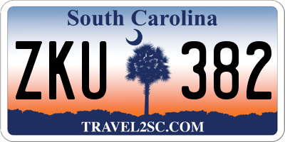 SC license plate ZKU382