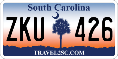 SC license plate ZKU426
