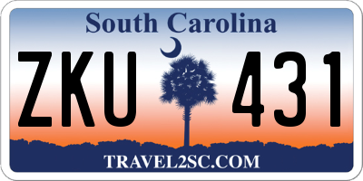SC license plate ZKU431