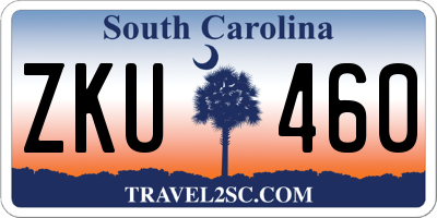 SC license plate ZKU460