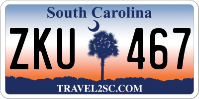 SC license plate ZKU467