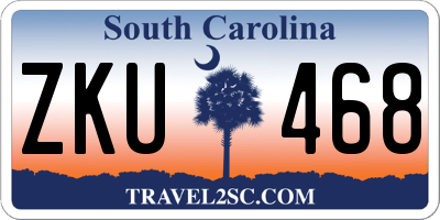 SC license plate ZKU468